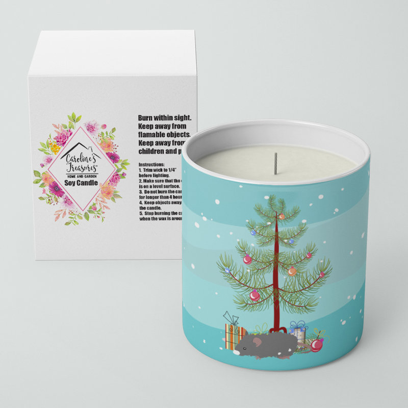 Pine / Christmas Tree Scented Jar Candle with Ceramic Holder