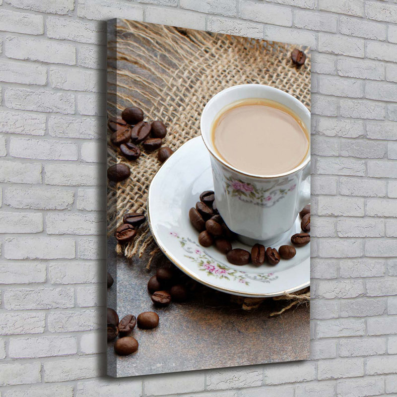 Coffee And Heart - Wrapped Canvas Print