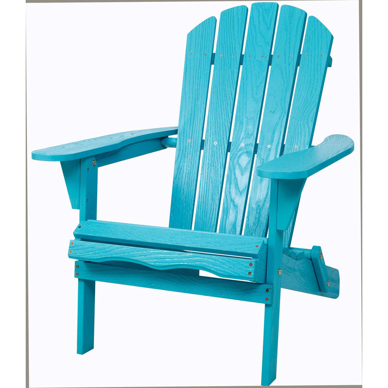 Wood Lounge Patio Chair For Garden Outdoor Wooden Folding Embossed Adirondack Chair Solid Cedar Wood Lounge Patio Chair With Wood Grain
