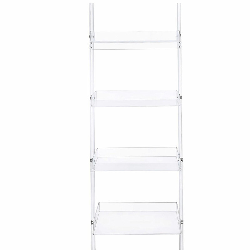 Bibliothèque transparente en acrylique trapézoïdale
