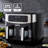 Geepas Vortex 9L Dual Basket Air Fryer Family-Sized 10-In-1 Digital Convection Air Fryer