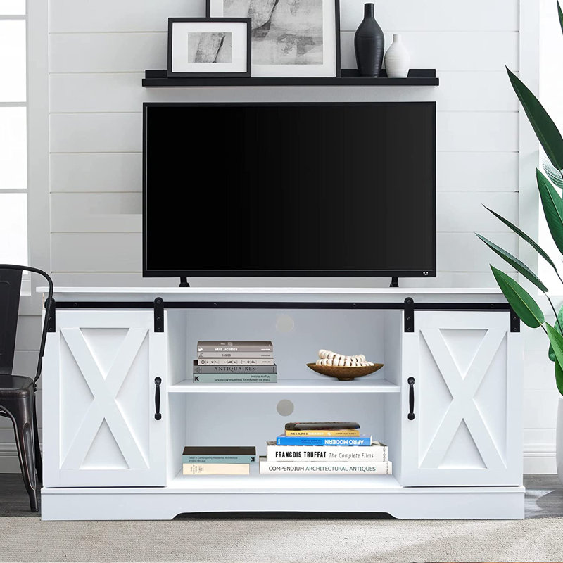 Meuble télé pour téléviseur de 65 po ou moins Oto, Blanc