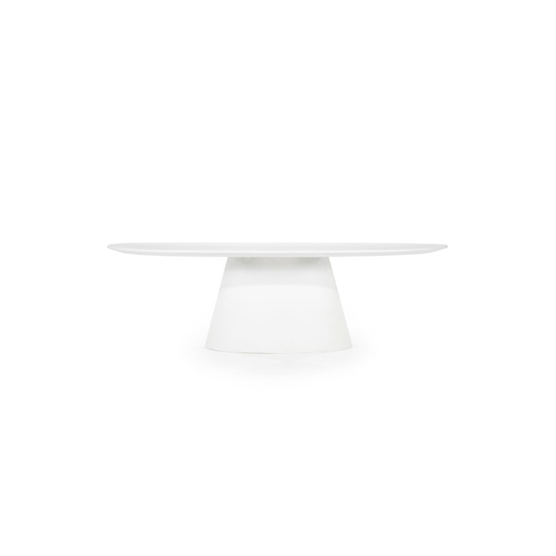 Oval Dining Table, 30" H x 99" L x 43" W