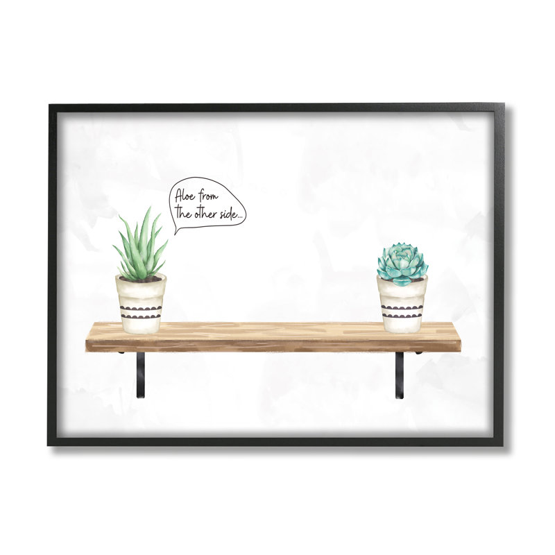 Aloès provenant d'autres plantes grasses, Giclée encadrée noir minuit, H 11 po x l 14 po