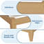 Base de lit plateforme en bois, lattes et pieds en bois robuste, support central en métal robuste-186043040-186043044