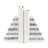 Modern Neutral Metal & Marble Elegant Bookends Set