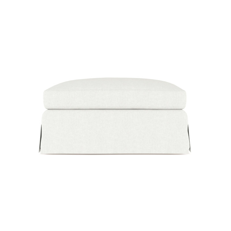 Repose-pieds Ludlow, Velours moelleux blanc, Patiné