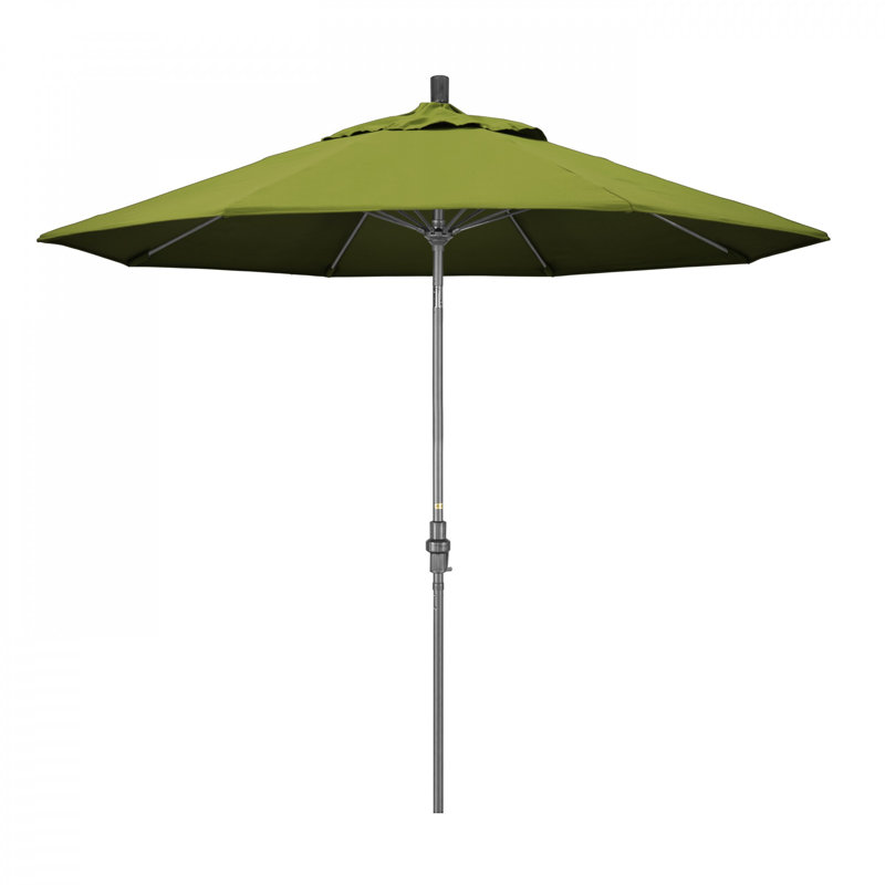 Parasol de marché 9 pi Hemenway, Performance kiwi, Hammertone Grey