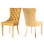 Chaises de salle à manger capitonnées en velours à oreilles-880669737-934717010