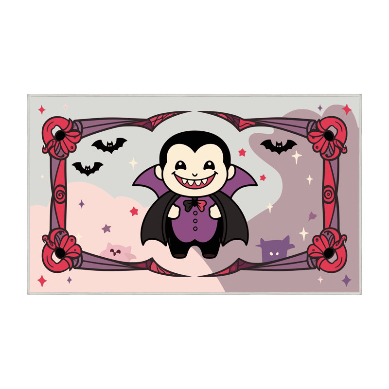 Tapis de vacances d'Halloween The Holiday Aisle®, Rectangulaire 8 pi x 12 pi