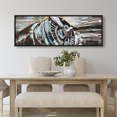 Reproduction d'hélice d'avion sur toile
