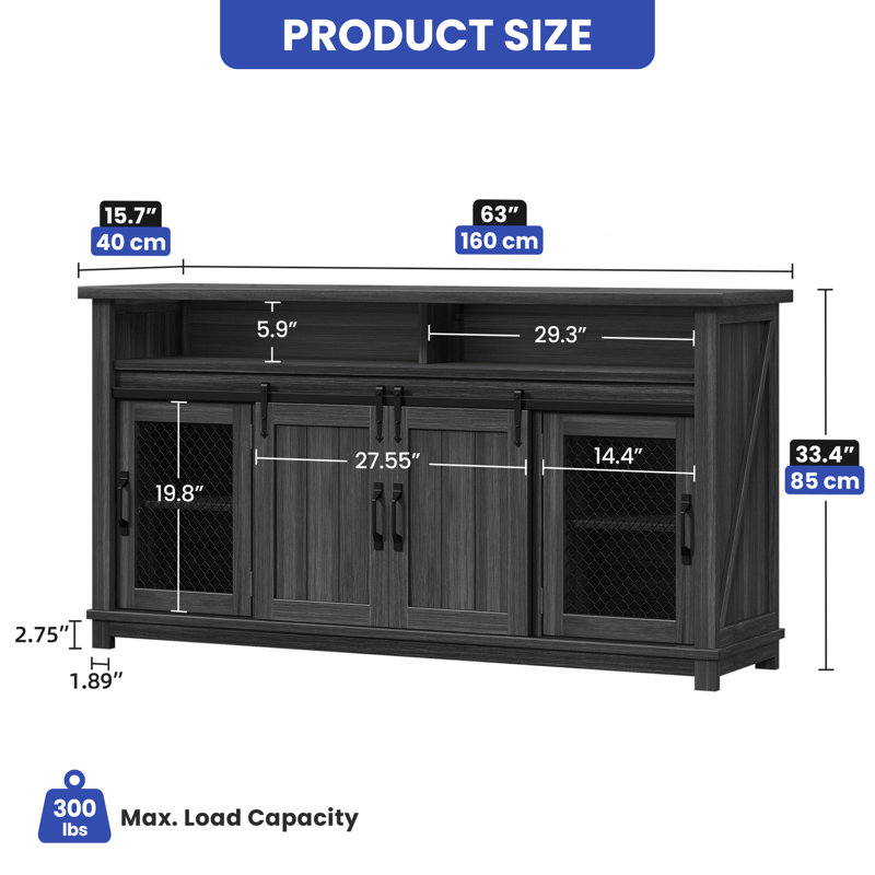 Buffet 63 po Courtne, Gris