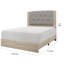 Lit standard touffeté en bois massif Yashira-525134117