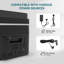 30L Camping Fridge Freezer with Lighting, Car Compressor Refrigerator -20℃ for Driving Picnic  