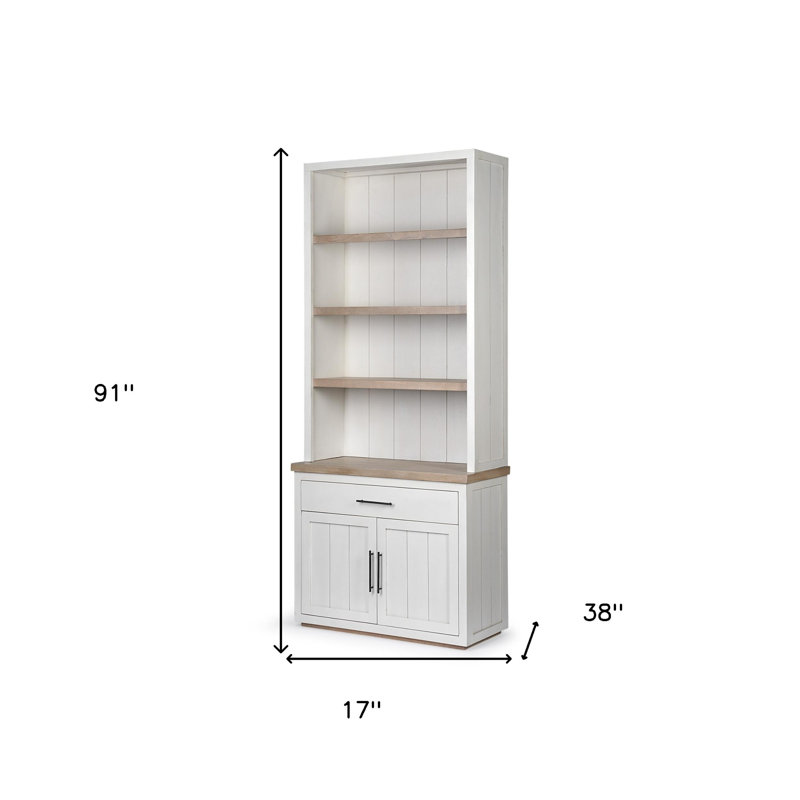 Bibliothèque standard en bois massif H 91 "x l 52,5" Erial