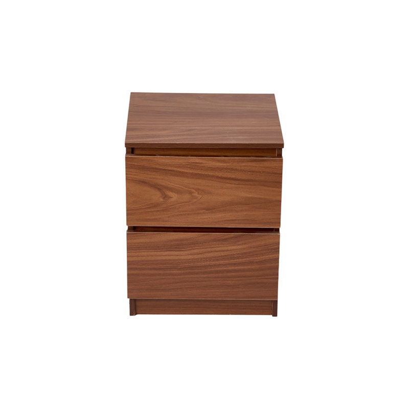 Solid + Manufactured Wood Bedside Table, Walnut
