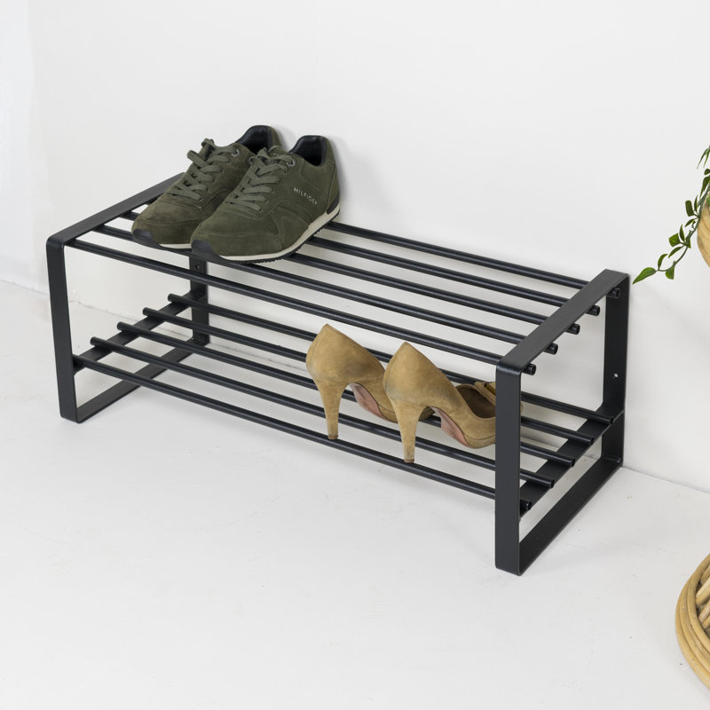8 Pair Shoe Rack, Black