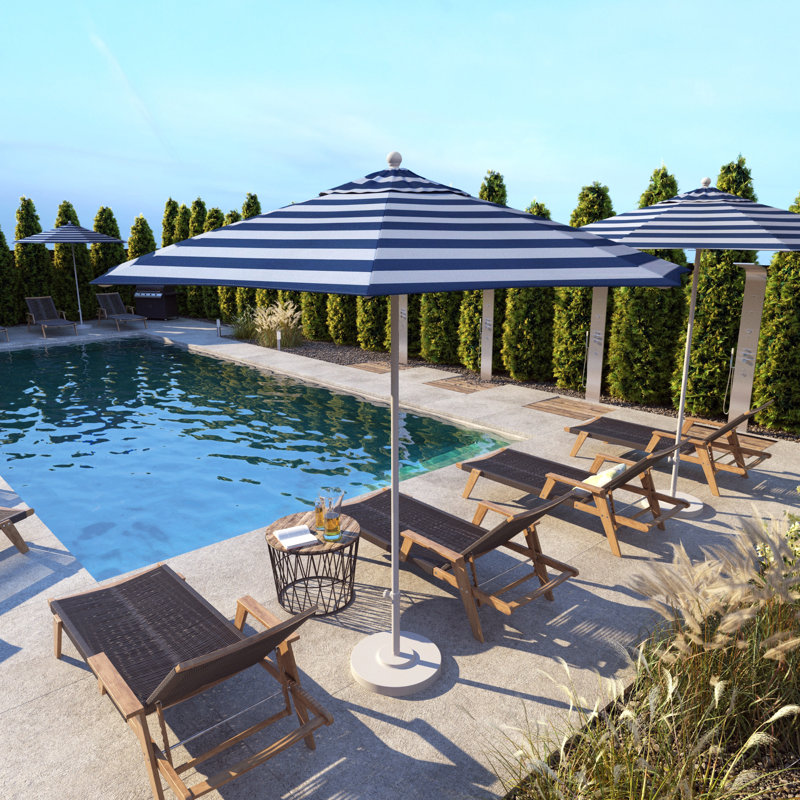 Parasol de marché octogonal 9 pi Willa, Sunbrella® régate Cabana, Matted White