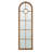 24X79" Half-Round Elongated Mirror With Decorative Window Look Classic Architecture Style Solid Fir Wood Interior Decor