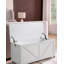 Coffre de rangement, banc de rangement, organisateur de coffre à jouets rétro, banc de rangement pour hall d'entrée avec 2 charnières, assemblage facile, blanc