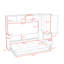 Lit escamotable en bois avec tablettes et tiroirs Nodine-1434812087-1434812080