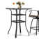 Coleburn Square 2- Outdoor 32 Inch Square Bar Table, Tempered Glass Tabletop with Double Layer Construction, for Patio,  Black with Gold Speckles