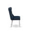 Chaises de salle à manger Dallas Parson - Ensemble de 2 chaises capitonnées en tissu capitonné et garniture cloutée bleu marine-572955737
