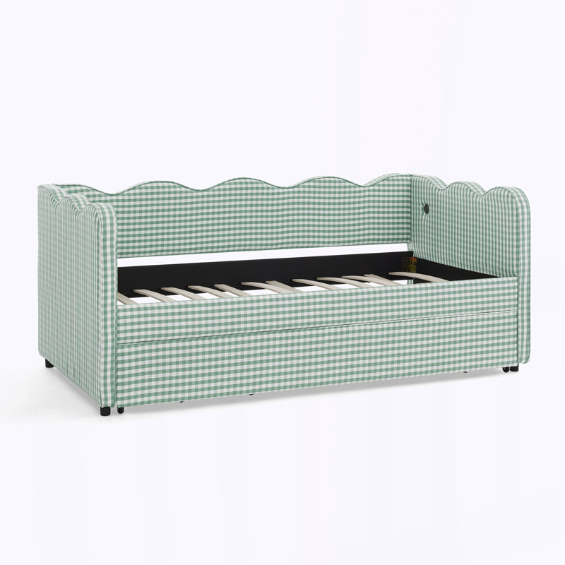 Twin Size Sofa Bed No Box Spring Needed, Cyan, Twin