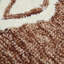 Tapis rouge en laine à boucles et crocheté à la main à motif géométrique Gittel-998483887