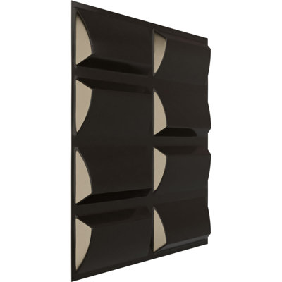 Panneau mural décoratif 3D l 19 5/8 po x H 19 5/8 po Robin EnduraWall, gris anthracite métallique (couvre 2,67 pieds carrés)