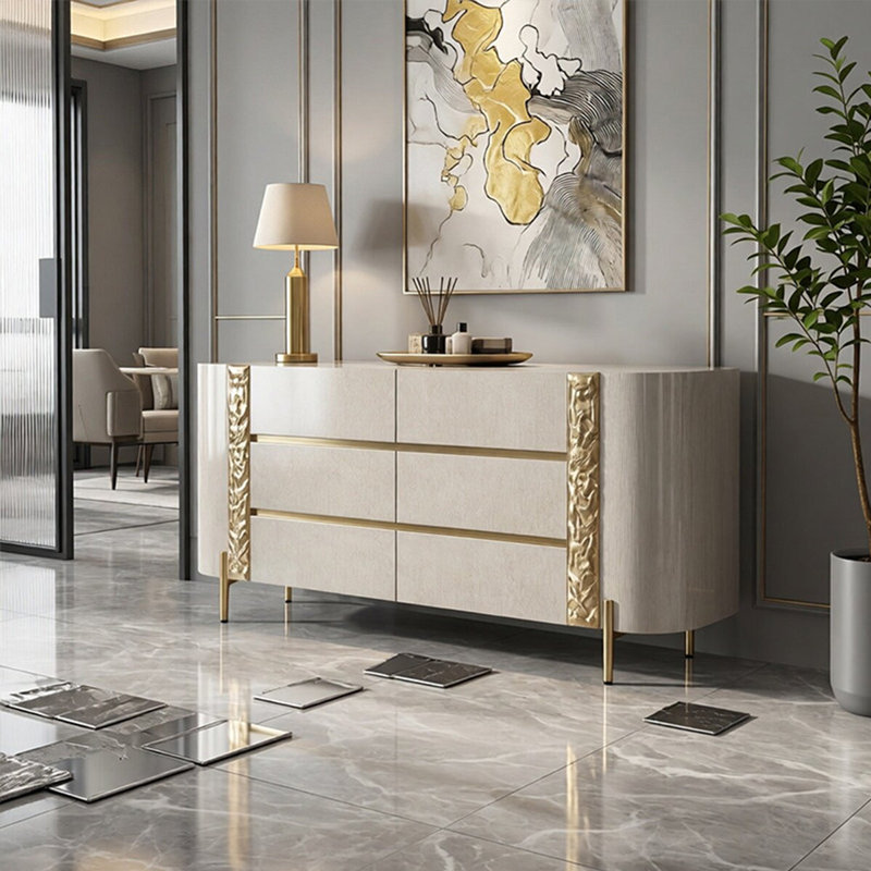 Armoire 6 tiroirs Italian Luxury, H 35,43 po x l 62,99 po x P 15,75 po