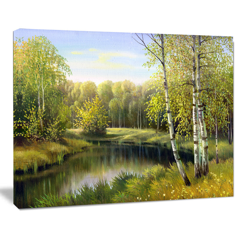 «Quiet Autumn River», reproduction d'art, H 30 po x l 40 po x P 1 po, Toile tendue