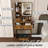 Vanity Desk With Lighted Mirror, Makeup Vanity With 3 Drawers and Multiple Open Storage Shelves