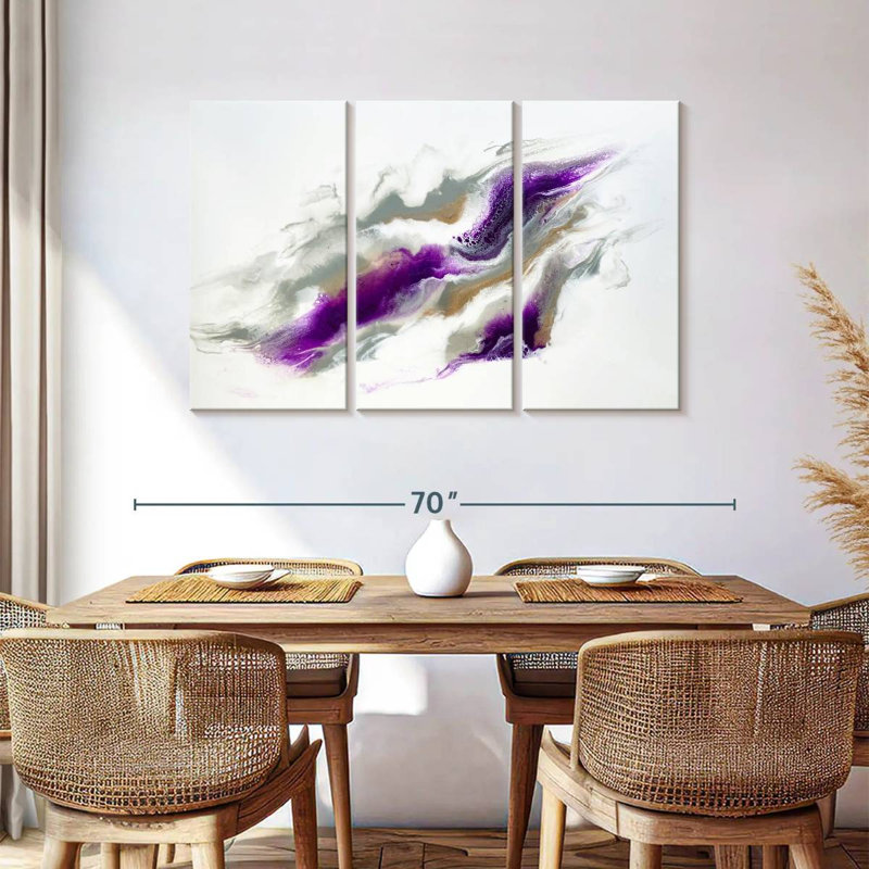 Gris Avery et ciel violet, H 36 po x l 57 po