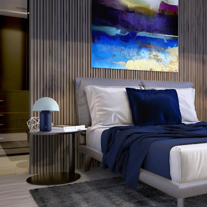 Rajina Metal Table Lamp, Midnight/Nova Blue
