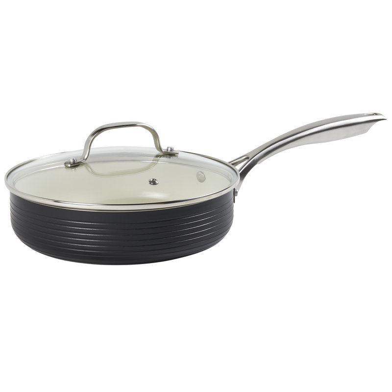Monaco 10-Piece Black Non-Stick Aluminum Cookware Set