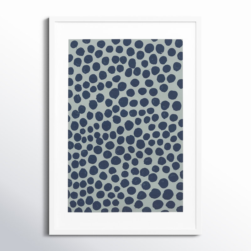Navi " Blackberry On Grey " by Michela Sorrentino Painting Print, White, 38" H x 26.5" W x 1.25" D