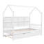 Lit simple en bois avec lit gigogne et lit pour enfant