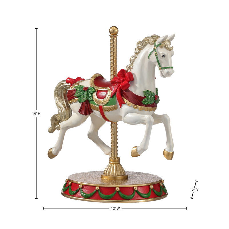 Cheval de manège en résine 19 po