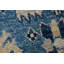 Tapis de couloir bleu à motif géométrique Oushak