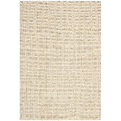 Debroh Handwoven Natural Jute Solid Color Rug