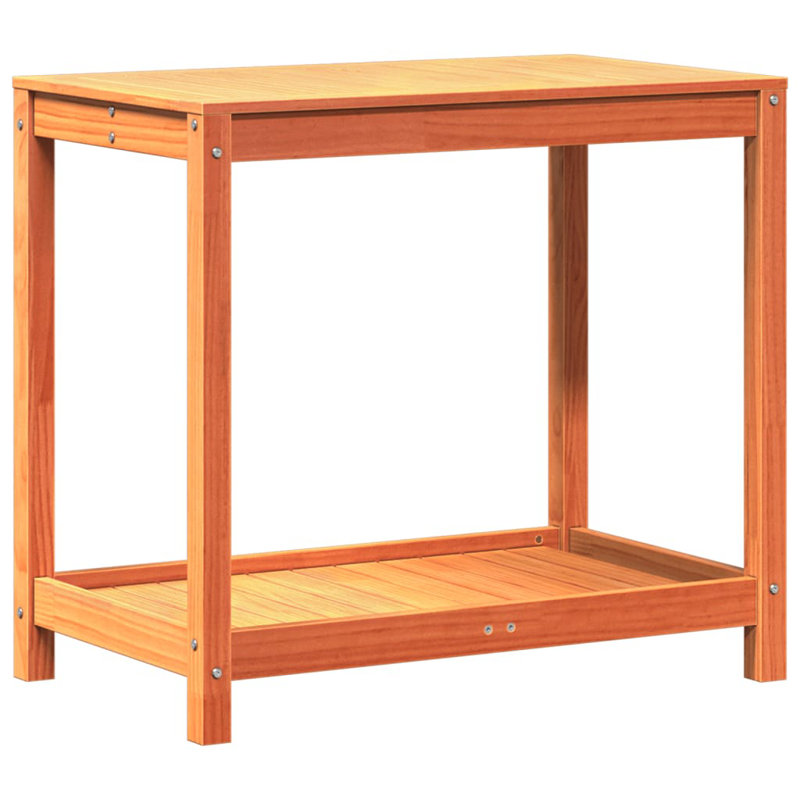 Wood Potting Bench, Wax brown