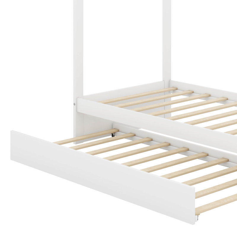 Lit simple avec lit gigogne, peut être décoré