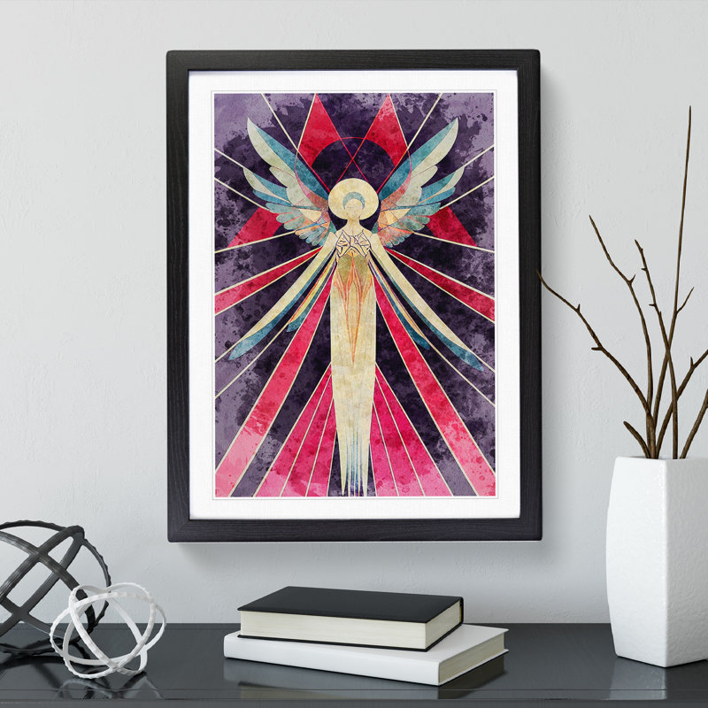 Marvellous Angel Abstract - Framed Print, Black, 64cm H x 46cm W x 2cm D
