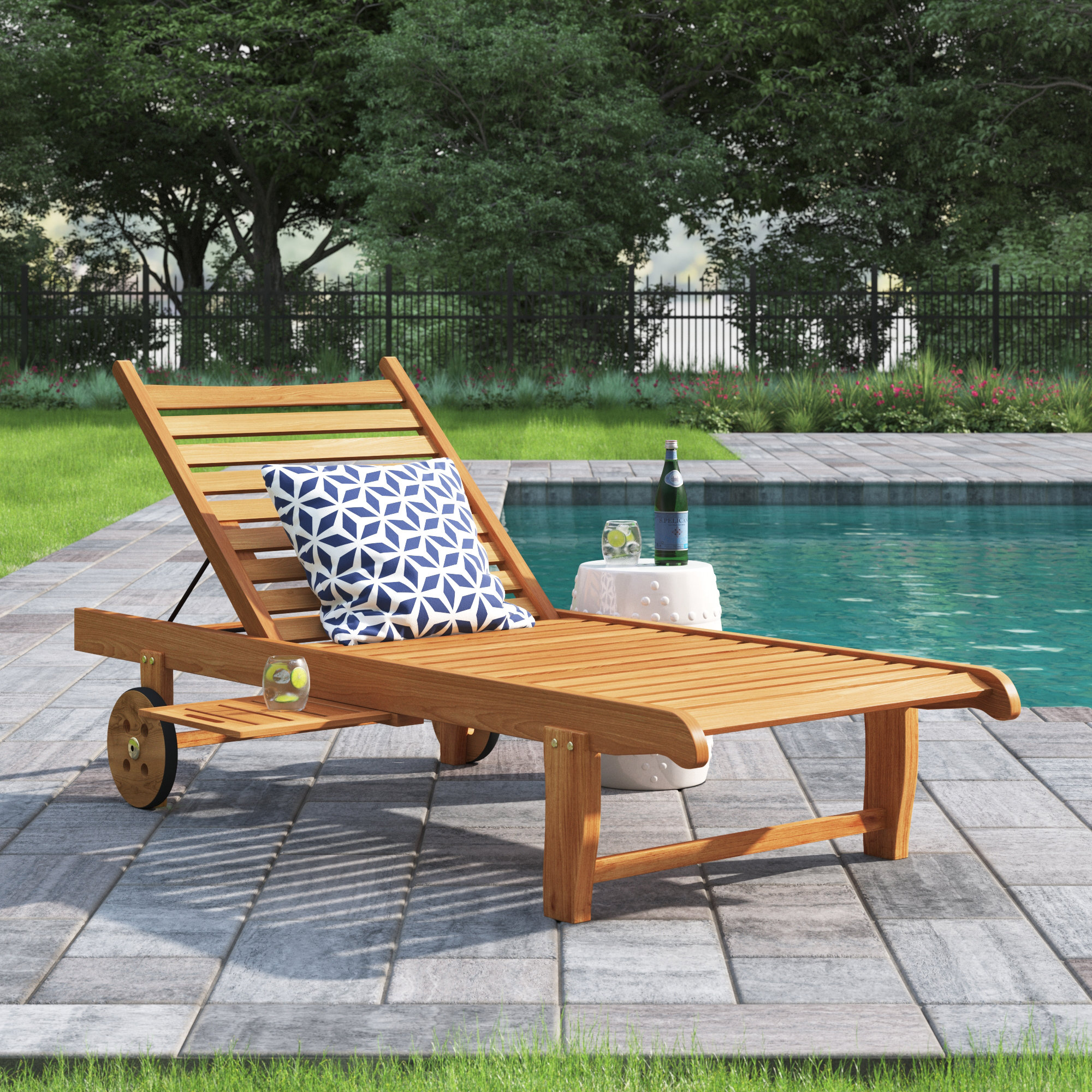 Beachcrest Home Outdoor Wood Chaise Lounge Wayfair