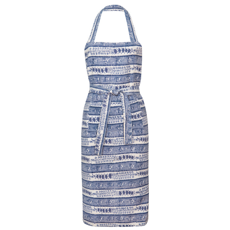 Avignon 32" W x 36" L Apron, Blue/Marine