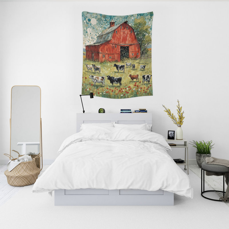 Tapisserie murale, H 88 po x l 104 po 