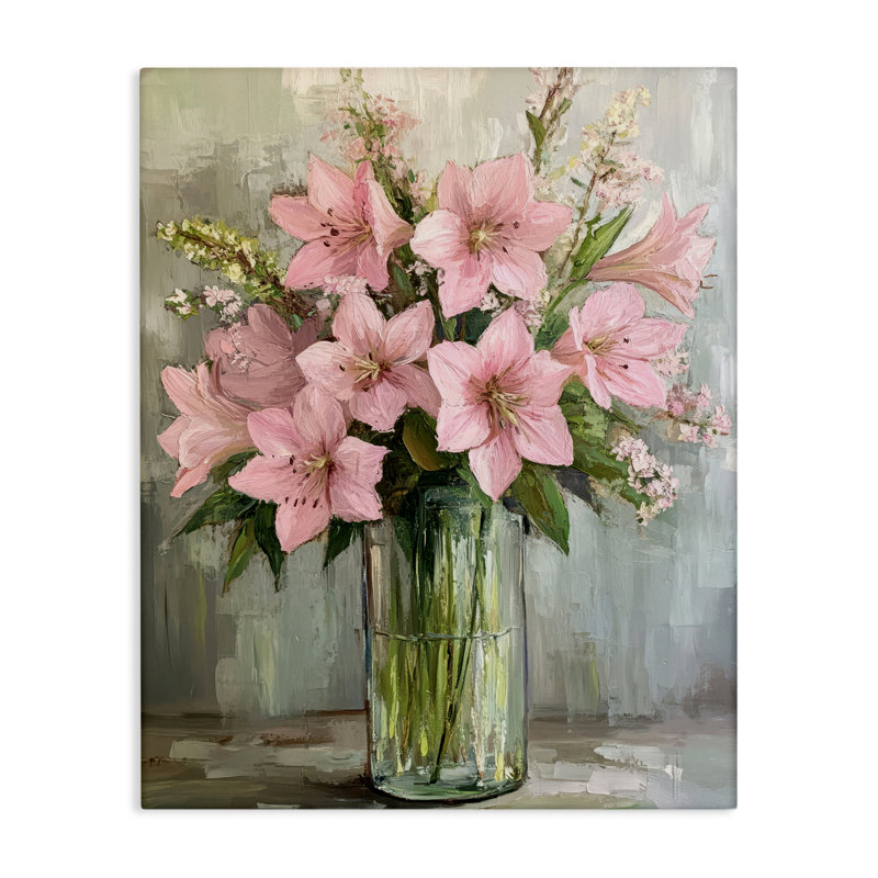 «Pink Lily», toile par Petal Prints Design, H 20 po x l 16 po