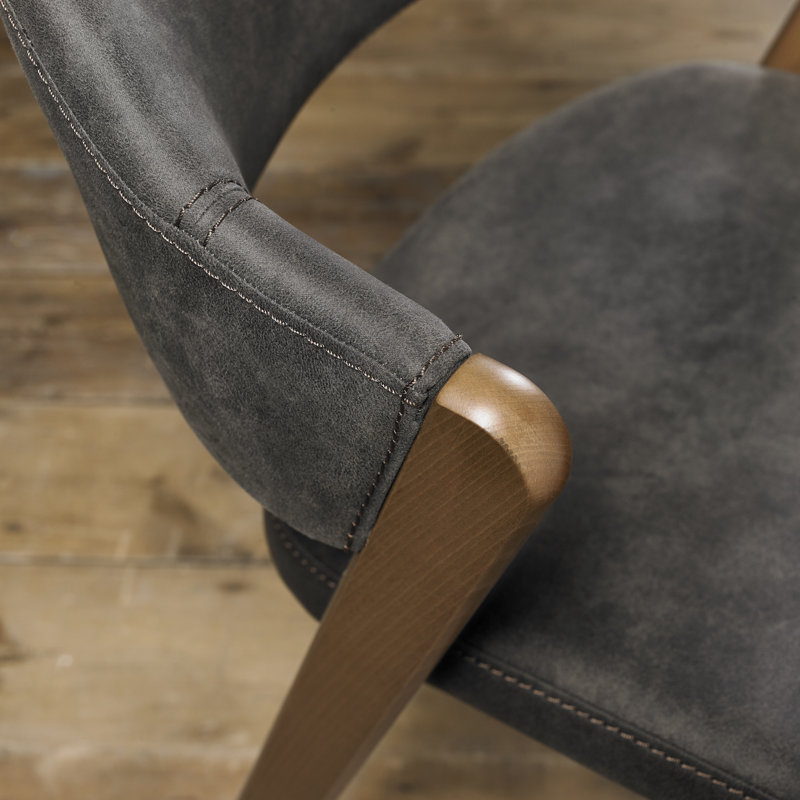 Anayalee 49cm H Polyester Blend Upholstered Upholstered Back Side Chair, Grey