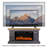 Millwood Pines Terrafab Indoor Electric Fireplace with Remote Control and Timer,TV Stand Fireplace ,Faux Stone Gray-1461004621